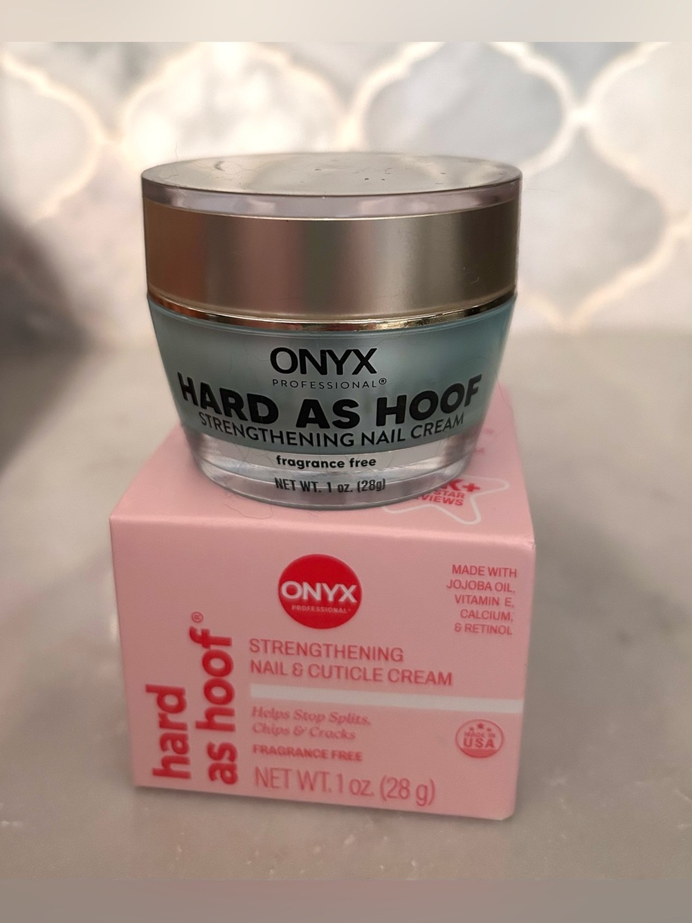 ONYX Hard As Hoof Strengthening Nail & Cuticle Cream - Light Blue
